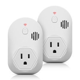 Briidea Power Failure Alarm with LED Indicator & 80dB Siren, Powered by Rechargeable Battery (Included), Perfect for Monitoring Refrigerators, Freezers, Sump Pumps, Aquariums (Pack 0f 2pcs), MK-134