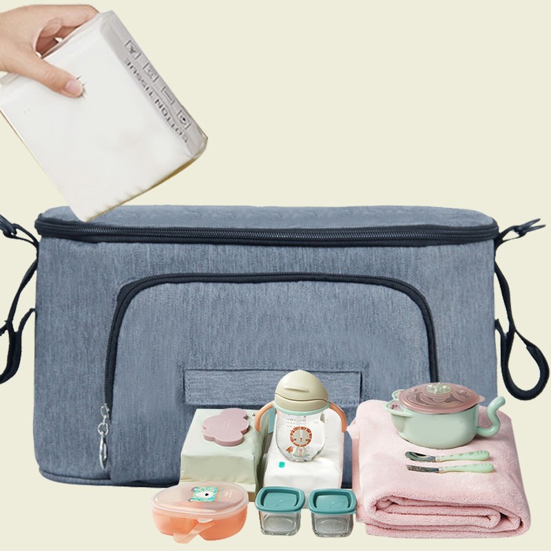 Multifunctional Large Capacity Baby Stroller Hanging Bag Organizer Storage Bag