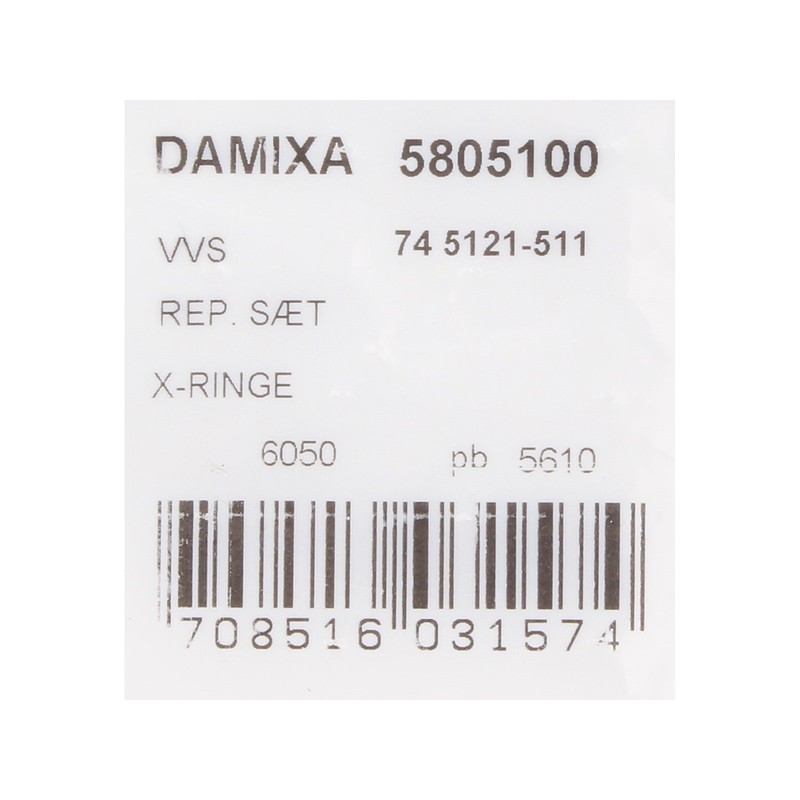 Damixa Gasket Set for Swivelling Range X-Rings 5805100