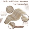 Hetto Weft Hair Extensions Human Hair Blonde Double Weft Human