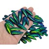 WitnyStore Jewel Beetle Wings Emerald Green 100 Pieces Set Metallic
