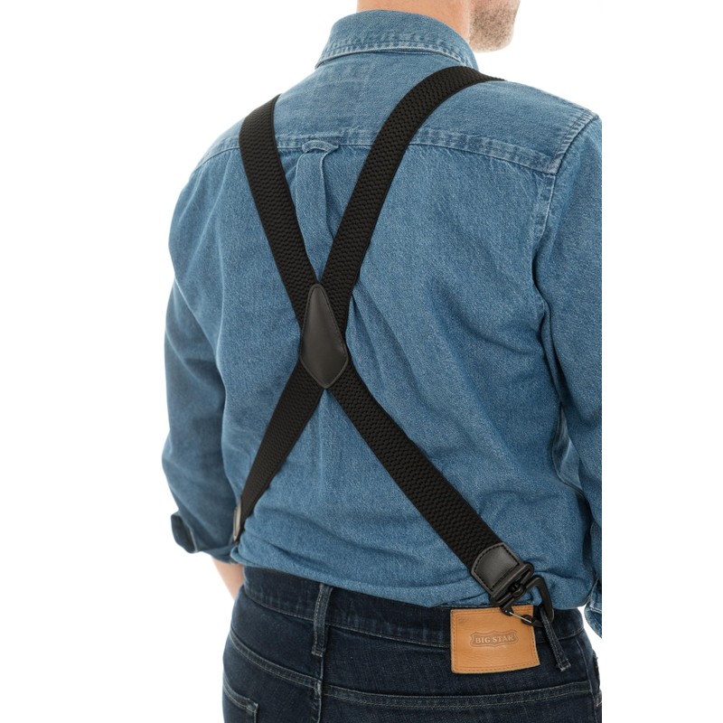 Olata Heavy Duty X-Shape Braces/Suspenders with Plastic Carabiner Clips -