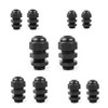EZFIT Long Threads Cable Gland 10 Pack Plastic Waterproof Adjustable