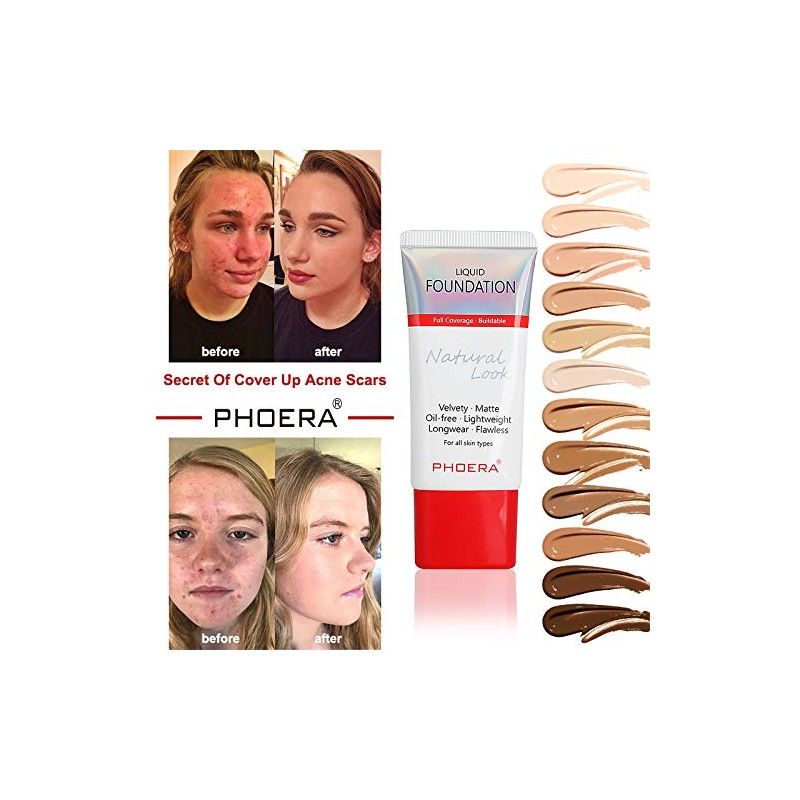 AQUAPURITY PHOERA Full Coverage Foundation New Formula Waterproof Long Lasting