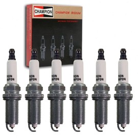 6 pc Champion Iridium Spark Plugs compatible with Toyota Sienna 3.5L V6 2007-2016