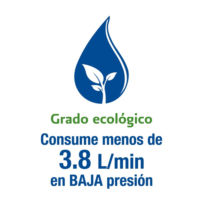 Foset Aero R-511, Regadera cuadrada, plástica, 8", con brazo, Aero