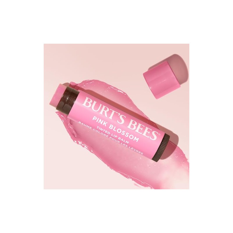 Bálsamo labial tintado natural Burt's Bees, Pink Blossom, 2 unidades