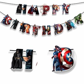 Seyal® Suprhero Happy Birthday Banner