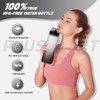 pluseight Water Bottle with Straw, 25 oz Motivational Water Bottles