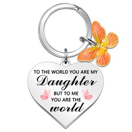 Yaxkvapu Daughter Gifts Girls Gift from Mom Birthday Gifts for Daughter Adults Cute Christmas Wedding Graduation Mothers Day Gift for Daughters Anniversary Keychain Ideas
