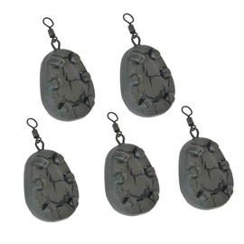 5 Pcs Carp Fishing Weights Sinkers Tackle Kit Flat Pear Lead Sinker Big Eye Inline Coated Tapered Equipment Accessories Ideal for Surf Fishing Pier Bank Fishing Saltwater