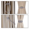 fenghuangwu 2 Pack Magnetic Curtain Tiebacks Elegant Curtain Holders for