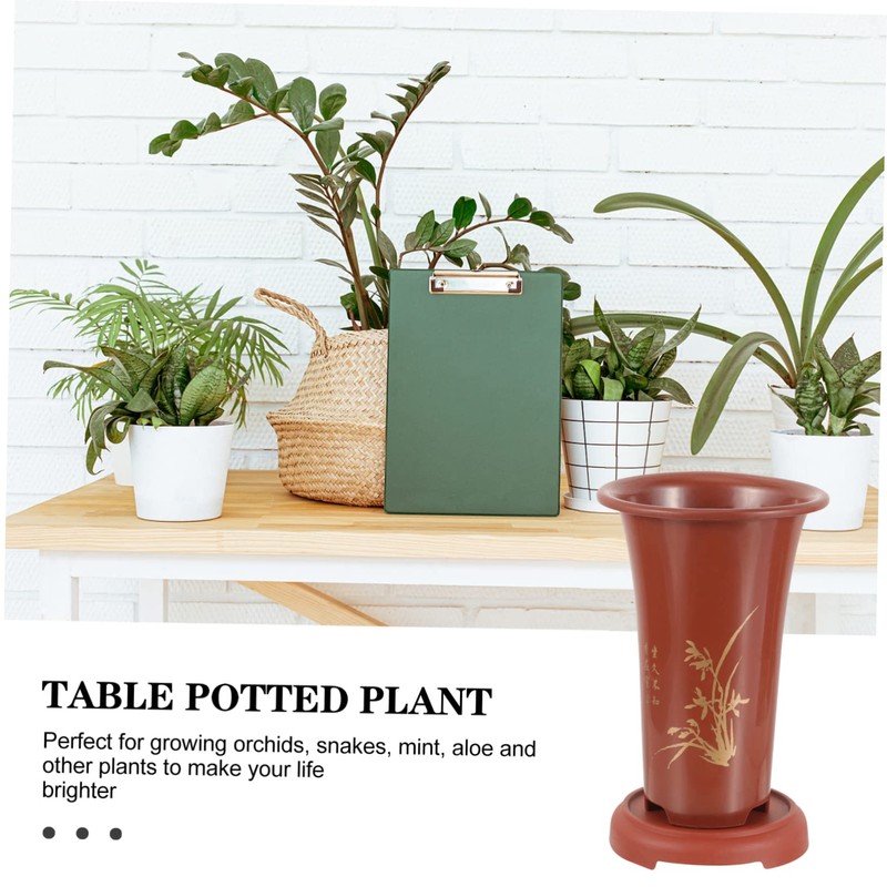 Sosoport 2 Large Ceramic Orchid Pots for Plants Drainage Holes