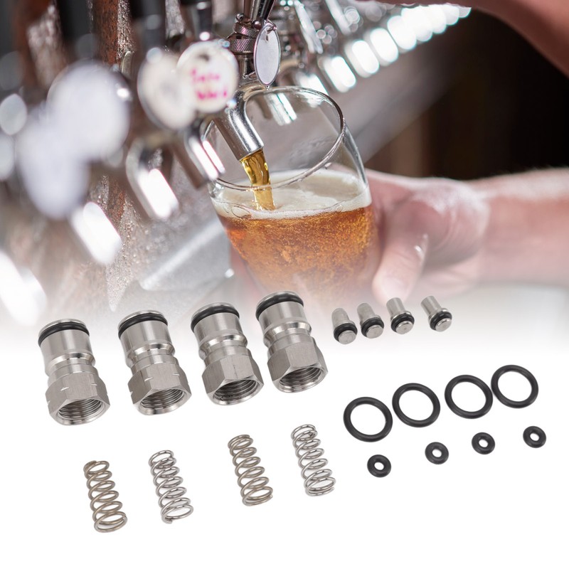 Ball Lock Keg Posts Gas Liquid 18mm Female Thread Stainless