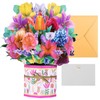 YQQZQ Pop Up Mother's Day Card,Paper Flower Bouquet Greeting Cards,Best