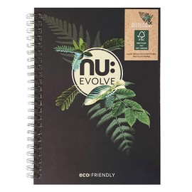 Nu Notebooks - Evolve Range - Recycled Notebook - A5 Notebook - Wirebound Notebook - Stationery Notebooks - Professional Notepad - 120 Pages