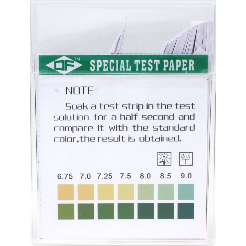 BIPEE Plastic pH Test Strips, Universal Application (pH 4.5~9), 100