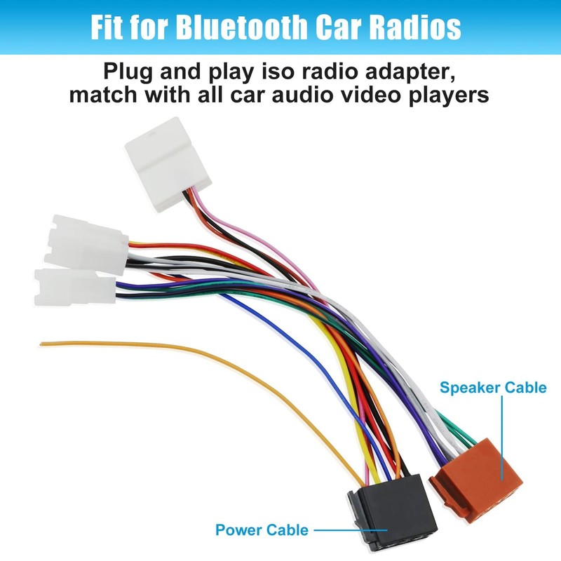 ISO Stereo Radio Adapter Replacement for Toyota Stereo Wiring Harness