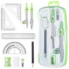 Zonon Math Geometry Set 10 Pcs Student Supplies with Shatterproof
