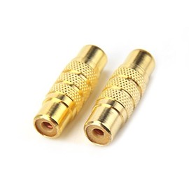 RCA Coupler, Devinal RCA Female to RCA Female Adapter Gold Plated RCA A/V Joiner Gender Changer Video Audio Converter (2 Pack)