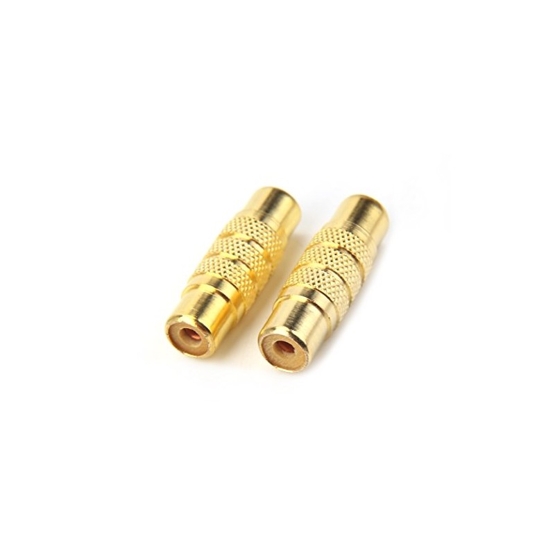 RCA Coupler, Devinal RCA Female to RCA Female Adapter Gold