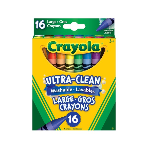 Crayola Ultra-Clean Washable Large Crayons 16 Count