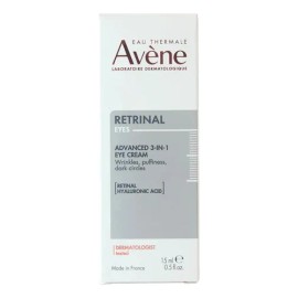 Contorno de Ojos Avène Retrinal 3 en 1 Antiarrugas Iluminador 15 ml