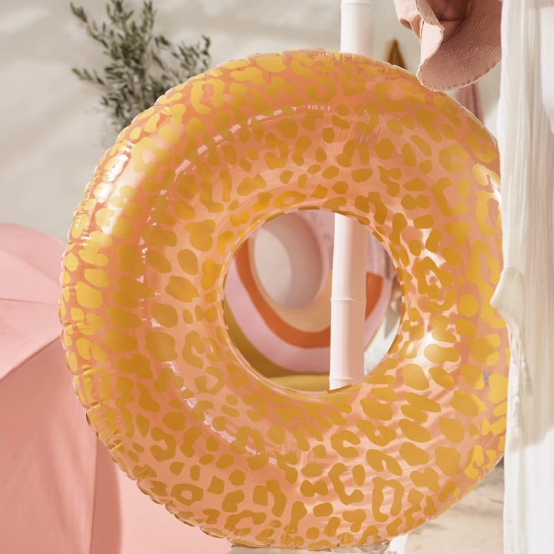 Swim Ring Animal Print Pink