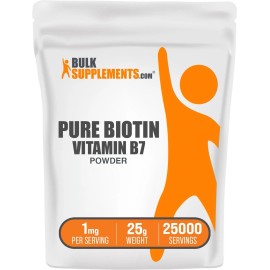 BulkSupplements Pure Biotin Powder 25G Vitamin B7 Supplement For Professional Use Quality Ass...