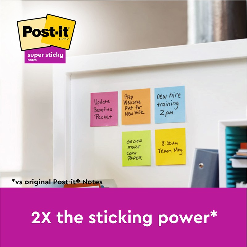 Post-it Super Sticky Notes Oasis Color Collection, Pack of 5