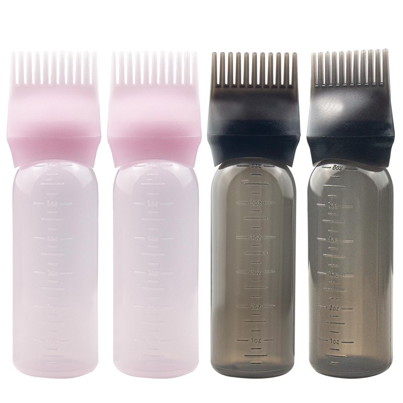4-Pack Root Comb Applicator Bottles - 6oz (2 Pink +