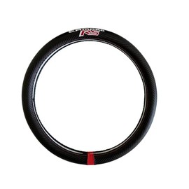 Lolosale Black Carbon Fiber Luxury Leather Chevy Camaro RS Steering Wheel Cover Auto Anti-Slip Protector 15''