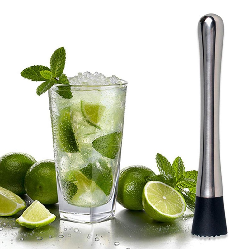 VKI® Bar Muddler Stainless Steel Cocktail Muddler Mojito Muddler