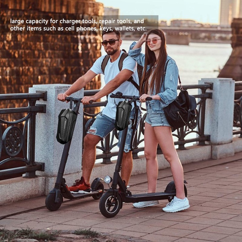 Electric Scooter Bag Large Capacity Hard EVA PU Waterproof Zipper