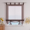 ESLIR Roman Blind with Tabs, Kitchen Curtains, Transparent Tab-Top Blind