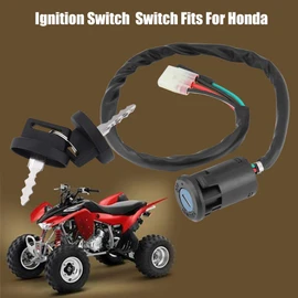 2003 400 Ignition + Ignition Key Switch for Honda TRX400EX 400EX 2004 2002 2001 2000 1999 Honda 400ex Replacement Key Harness cle Gasket 02
