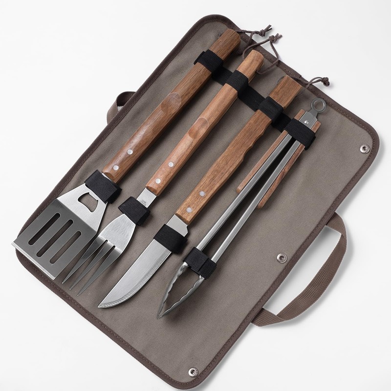 5pcs BBQ Grill Accessories Set - Stainless Steel Grilling Tools