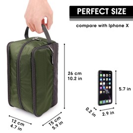 Toiletry Bag for Men Hanging Dopp Kit Water Resistant Shaving Bag Small Toiletry Bag for Traveling (Army Green)