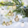 Pack of 30 Mini Christmas Baubles with Hanger, 3 cm