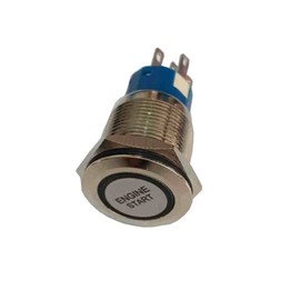 ESUPPORT 12V Car Vehicle Red LED Light Headlight Push Button Metal Toggle Switch 19mm Engine Start