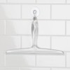 iDesign Plastic Bath Squeegee for Glass with Suction Hook Holder