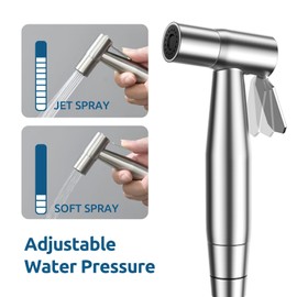 Fekivasy 3 Packs Handheld Bidet Sprayer for Toilet with Adjustable Jet Spray for Toilet Bidet Cloth Diaper Sprayer Sets, Stainless Steel Bathroom Fixture Hardware Parts Bidet Faucets