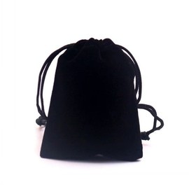 GELIMY 10PCS Soft Coloful Velvet Pouches Bag Jewellery Packing Drawstring Wedding Party Gift 5 Sizes (10X15CM, BLACK)