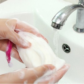 Seongsujok Foam Cleansing Shampoo Bar Bubble Pouch Soap Mesh Net