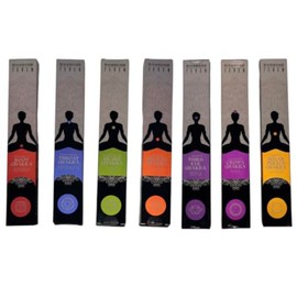 7even Chakra Incense Sticks Set with 140 Sticks, 7 Fragrances with Free Incense Wood Burner
