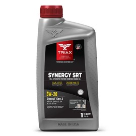 TRIAX Synergy SRT 5W-20 Full Synthetic PAO and Ester Engine Oil (1 Quart)