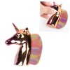 Mikinona 3pcs Unicorn Shape Rose Gold Makeup Brush for Women