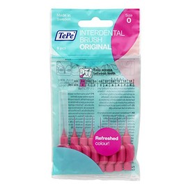 TePe Pink 0.4 mm Size 0 Original Interdental Brush - Pack of 8