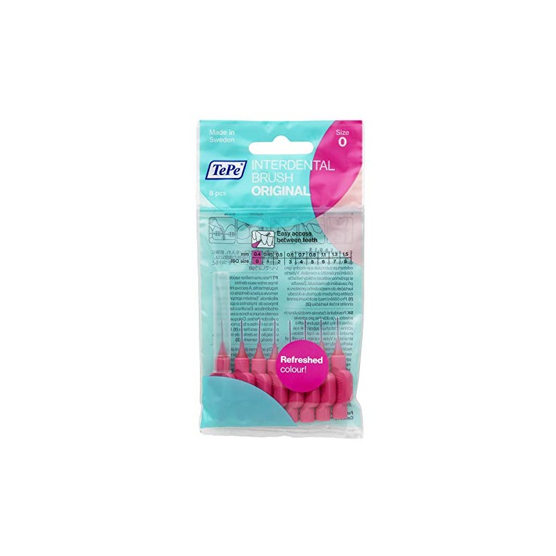 TePe Pink 0.4 mm Size 0 Original Interdental Brush -