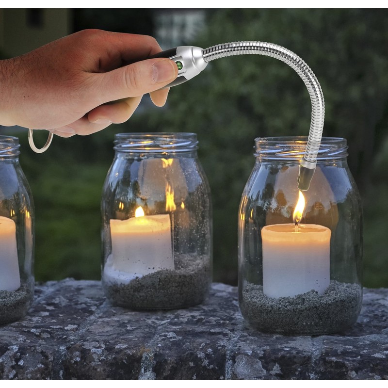 Electric Arc Multipurpose Lighter with Long Flexible Neck, USB Rechargeable,